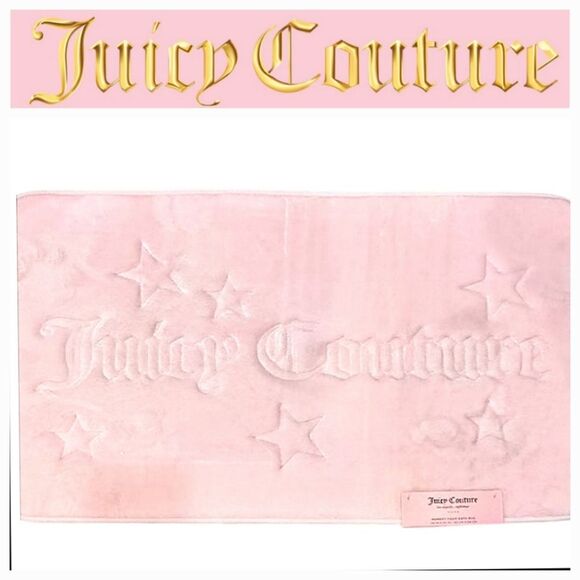 Juicy Couture Home Logo Stars Memory Foam Bath Rug - Picture 1 of 5